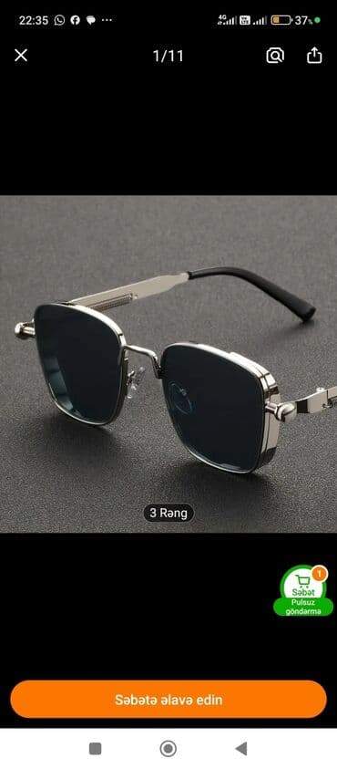 Metal çərçivəli gün eynəyi - Forma: kvadrat-yuvarlaq (retro-modern lalafo.az -da Metal çərçivəli gün eynəyi - Forma: kvadrat-yuvarlaq (retro-modern