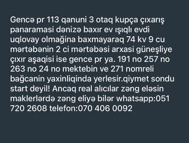 Bakı, Əhmədli, 3 otaqlı, Köhnə tikili, m. Həzi Aslanov, 74 kv. m lalafo.az -da Bakı, Əhmədli, 3 otaqlı, Köhnə tikili, m. Həzi Aslanov, 74 kv. m