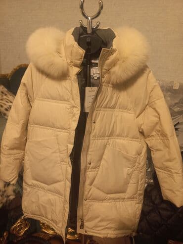 Qadın üst geyimləri kolleksiyası 1) Açıq krem rəngli şişmə kürklü lalafo.az -da Qadın üst geyimləri kolleksiyası 1) Açıq krem rəngli şişmə kürklü