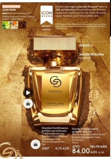 Gordanı gold esense etirleri endirimde 50m az sayda qalıb isdeyen lalafo.az -da Gordanı gold esense etirleri endirimde 50m az sayda qalıb isdeyen