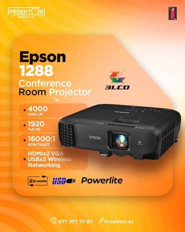 İşlənmiş Portativ Proyektor Epson, Ödənişli çatdırılma lalafo.az -da İşlənmiş Portativ Proyektor Epson, Ödənişli çatdırılma