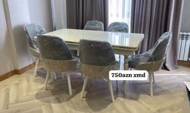 Qonaq otağı üçün, Açılmayan, Dördbucaq masa, 6 stul lalafo.az -da Qonaq otağı üçün, Açılmayan, Dördbucaq masa, 6 stul