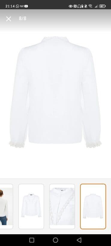 Ağ qadın köynəyi – Trendyol - Rəng: saf ağ - Model: uzunqol, düyməli lalafo.az -da Ağ qadın köynəyi – Trendyol - Rəng: saf ağ - Model: uzunqol, düyməli