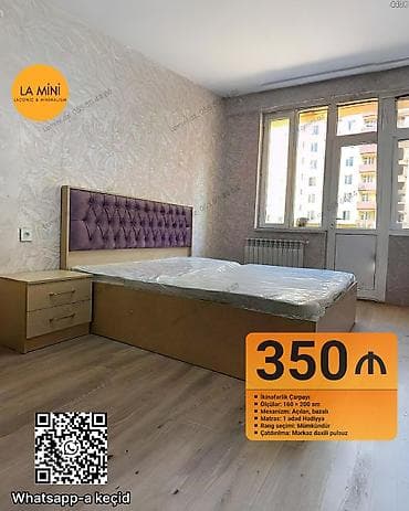 İkinəfərlik çarpayı, Bazalı, Matras ilə, Siyirməli lalafo.az -da İkinəfərlik çarpayı, Bazalı, Matras ilə, Siyirməli