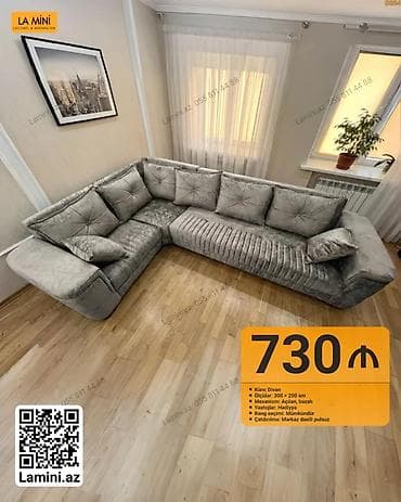 Künc divan – La Mini - Ölçülər: 300 x 200 sm - Mexanizm: Açılan at lalafo.az Künc divan – La Mini - Ölçülər: 300 x 200 sm - Mexanizm: Açılan