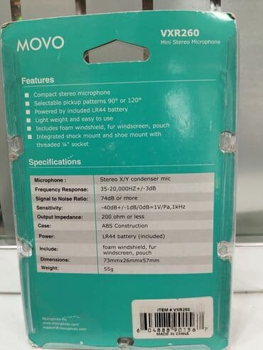 Минидиск-плееры: Movo VXR260 mini stereo mikrofonu, kompakt dizaynı və çoxfunksiyalı at lalafo.az — 2 Минидиск-плееры: Movo VXR260 mini stereo mikrofonu, kompakt dizaynı və çoxfunksiyalı — 2