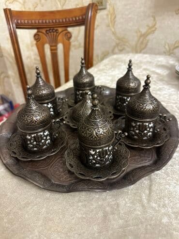 Qəhvə dəsti, rəng - Qəhvəyi, Metal, 6 nəfərlik lalafo.az -da Qəhvə dəsti, rəng - Qəhvəyi, Metal, 6 nəfərlik