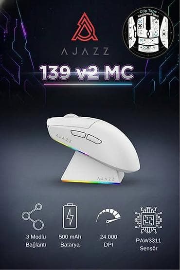 AJAZZ AJ139 V2 MC – şarj bazalı simsiz oyun siçanı Xüsusiyyətlər: - 3 at lalafo.az AJAZZ AJ139 V2 MC – şarj bazalı simsiz oyun siçanı Xüsusiyyətlər: - 3