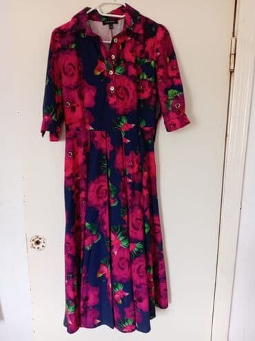 Qadın geyimi – çiçək naxışlı uzun don - Model: Köynək-tipli uzun don lalafo.az -da Qadın geyimi – çiçək naxışlı uzun don - Model: Köynək-tipli uzun don