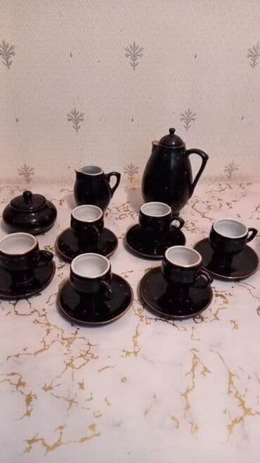 Qəhvə dəsti, rəng - Qara, Keramika, 6 nəfərlik, Çexiya lalafo.az -da Qəhvə dəsti, rəng - Qara, Keramika, 6 nəfərlik, Çexiya