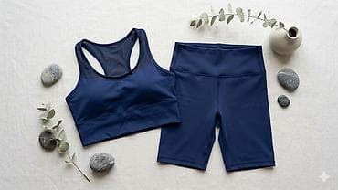Qadınlar üçün idman dəsti – top və biker şort - Rənglər: tünd göy lalafo.az -da Qadınlar üçün idman dəsti – top və biker şort - Rənglər: tünd göy