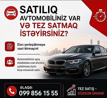 Xidmət: Avtomobilinizi tez satmaq üçün peşəkar vasitəçilik Təsvir: - lalafo.az -da Xidmət: Avtomobilinizi tez satmaq üçün peşəkar vasitəçilik Təsvir: -