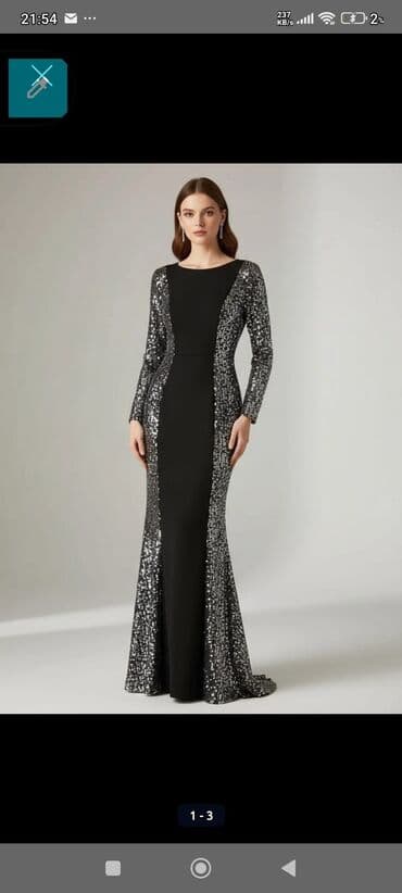 Zərif ziyafət geyimi – uzun balıq kəsimli model. - Rəng: qara, yan lalafo.az -da Zərif ziyafət geyimi – uzun balıq kəsimli model. - Rəng: qara, yan