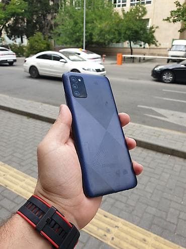 Samsung Galaxy A02 S, 32 ГБ, цвет - Синий, Гарантия, Сенсорный, Две SIM карты at lalafo.az Samsung Galaxy A02 S, 32 ГБ, цвет - Синий, Гарантия, Сенсорный, Две SIM карты