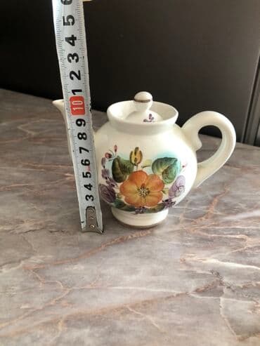 Porselen mini çaynik/qənd qabı - Material: ağ porselen - Dizayn: əl lalafo.az -da Porselen mini çaynik/qənd qabı - Material: ağ porselen - Dizayn: əl