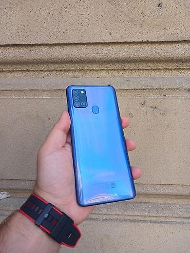 Samsung Galaxy A21S, 32 GB, rəng - Göy, İki sim kartlı, Face ID, Sensor lalafo.az -da Samsung Galaxy A21S, 32 GB, rəng - Göy, İki sim kartlı, Face ID, Sensor