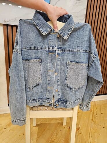 Qadınlar üçün denim gödəkçə - Material: klassik açıq mavi cins parça lalafo.az -da Qadınlar üçün denim gödəkçə - Material: klassik açıq mavi cins parça
