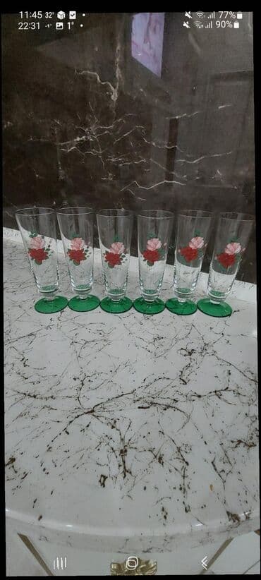 Rümkalar, rəng - Ağ, Şüşə, 6 ədədli dəst lalafo.az -da Rümkalar, rəng - Ağ, Şüşə, 6 ədədli dəst