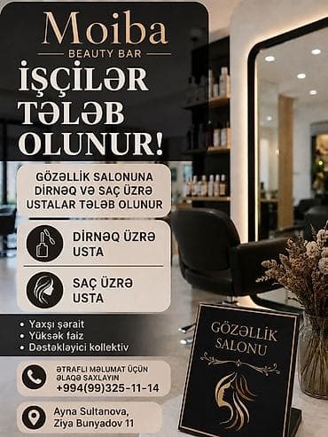 Dırnaq ustası tələb olunur, Yerin icarəsi lalafo.az -da Dırnaq ustası tələb olunur, Yerin icarəsi