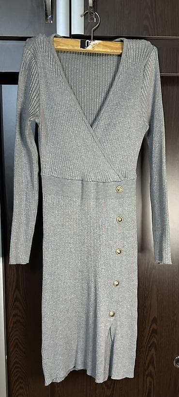 Boz rəngli, toxuma fakturalı trikotaj don. - Uzunqol, elastik lalafo.az -da Boz rəngli, toxuma fakturalı trikotaj don. - Uzunqol, elastik