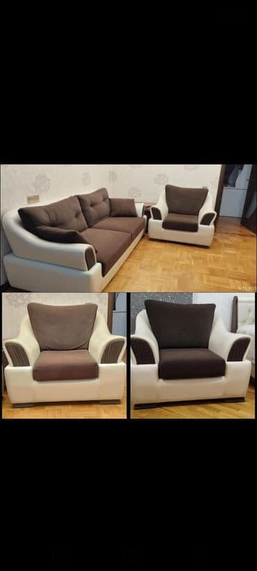 İşlənmiş, Divan, 2 kreslo, Bazalı, Açılan lalafo.az -da İşlənmiş, Divan, 2 kreslo, Bazalı, Açılan