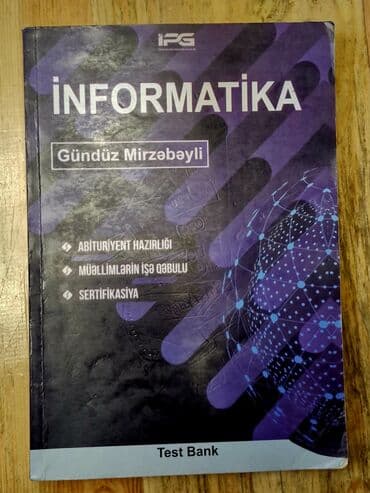 Məhsul: “İnformatika – Test Bank” kitabı Müəllif: Gündüz Mirzəbəyli lalafo.az -da Məhsul: “İnformatika – Test Bank” kitabı Müəllif: Gündüz Mirzəbəyli