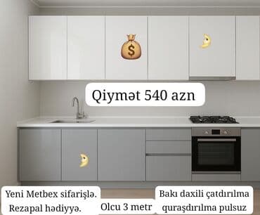 Mətbəx mebeli sifarişlə hazırlanır lalafo.az -da Mətbəx mebeli sifarişlə hazırlanır