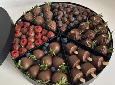 Шоколадные букеты: Şokoladlı meyvə buketi və qutuları - Tərkib: təzə çiyələk, moruq at lalafo.az — 2 Шоколадные букеты: Şokoladlı meyvə buketi və qutuları - Tərkib: təzə çiyələk, moruq — 2