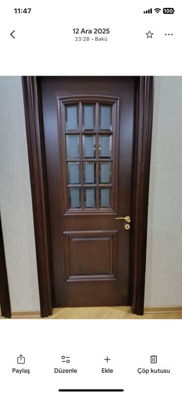 Taxta otaq qapısı – klassik dizayn - Material: ağac (tünd qəhvəyi lalafo.az -da Taxta otaq qapısı – klassik dizayn - Material: ağac (tünd qəhvəyi