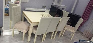 Qonaq otağı üçün, İşlənmiş, Açılmayan, Dördbucaq masa, 6 stul lalafo.az -da Qonaq otağı üçün, İşlənmiş, Açılmayan, Dördbucaq masa, 6 stul
