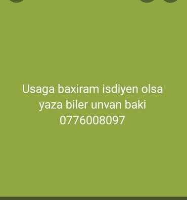 Uşaq baxımı xidməti - Bakı şəhərində uşaq baxımı təklif olunur - Evdə lalafo.az -da Uşaq baxımı xidməti - Bakı şəhərində uşaq baxımı təklif olunur - Evdə