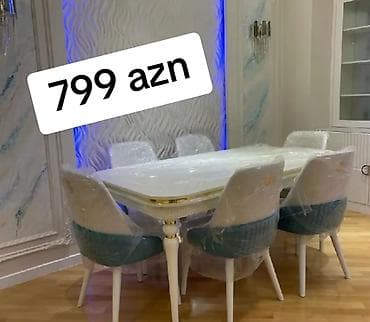 Qonaq otağı üçün, Yeni, Açılmayan, Dördbucaq masa, 6 stul lalafo.az -da Qonaq otağı üçün, Yeni, Açılmayan, Dördbucaq masa, 6 stul