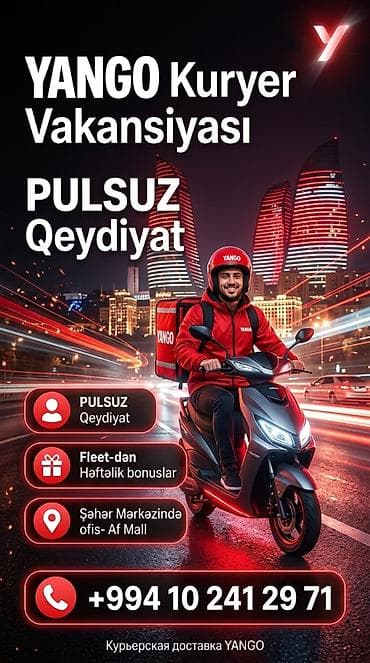 Sürücü-kuryer tələb olunur, Şəxsi nəqliyyat vasitəsi ilə, Həftəlik ödəniş, Təcrübəsiz lalafo.az -da Sürücü-kuryer tələb olunur, Şəxsi nəqliyyat vasitəsi ilə, Həftəlik ödəniş, Təcrübəsiz