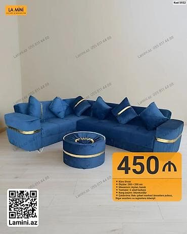 Məhsul: Künc divan dəsti Xüsusiyyətlər: - Ölçü: 280 × 200 sm - lalafo.az -da Məhsul: Künc divan dəsti Xüsusiyyətlər: - Ölçü: 280 × 200 sm -