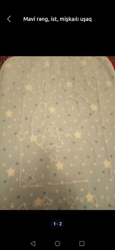 Uşaq odeyalı. Təzə kmi. Teddy Lepkalı, Mavi rəng, ist, mişkaılı, filli lalafo.az -da Uşaq odeyalı. Təzə kmi. Teddy Lepkalı, Mavi rəng, ist, mişkaılı, filli