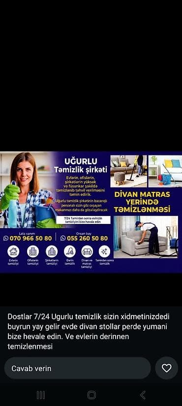 Təmizlik | Evlər | Təmirdən sonra təmizlik lalafo.az -da Təmizlik | Evlər | Təmirdən sonra təmizlik