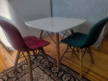 Mətbəx üçün, Açılmayan, Kvadrat masa, 2 stul lalafo.az -da Mətbəx üçün, Açılmayan, Kvadrat masa, 2 stul