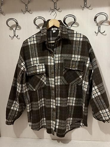 20 azn Oversize flanel köynək-gödəkçə - Naxış: iri dama (qəhvəyi lalafo.az -da 20 azn Oversize flanel köynək-gödəkçə - Naxış: iri dama (qəhvəyi