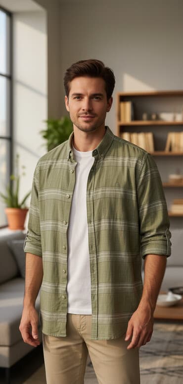 Köynək, S, rəng - Yaşıl lalafo.az -da Köynək, S, rəng - Yaşıl