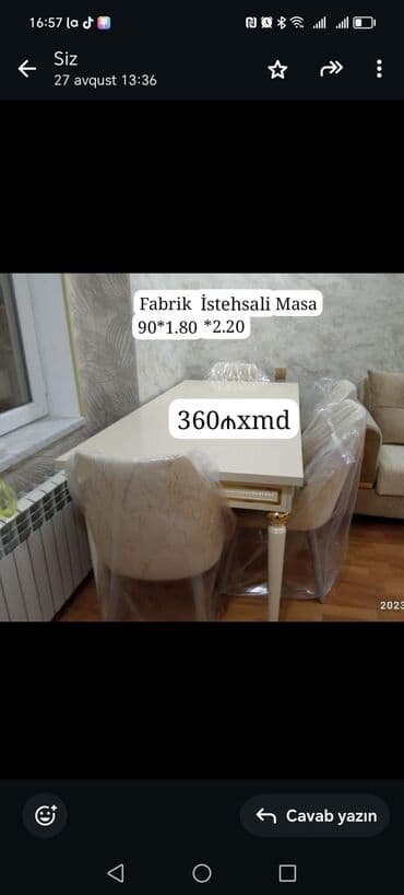 Qonaq otağı üçün, Yeni, Açılan, Oval masa, 4 stul lalafo.az -da Qonaq otağı üçün, Yeni, Açılan, Oval masa, 4 stul