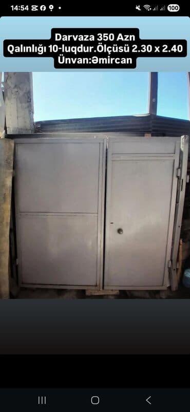 Qaraj darvazaları: Metal darvaza və piyada qapısı dəsti - Material: polad, tam metal lalafo.az -da — 3 Qaraj darvazaları: Metal darvaza və piyada qapısı dəsti - Material: polad, tam metal — 3