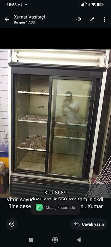 Kod 8689 Vitrin soyuducu satilir 550 azn tam isləkdi Bine qesebesi at lalafo.az Kod 8689 Vitrin soyuducu satilir 550 azn tam isləkdi Bine qesebesi
