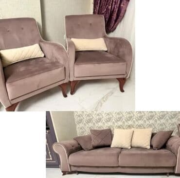 İşlənmiş, Divan, 2 kreslo, Bazalı, Açılan lalafo.az -da İşlənmiş, Divan, 2 kreslo, Bazalı, Açılan