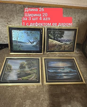 Dekorativ tablolardan dəst - Ölçülər: uzunluq 26 sm, en 20 sm - lalafo.az -da Dekorativ tablolardan dəst - Ölçülər: uzunluq 26 sm, en 20 sm -