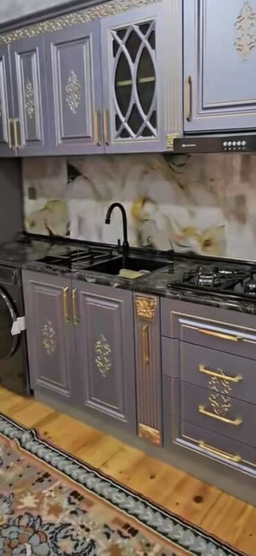 Sifarişlə mətbəx dəsti, Özü çəkən petlələr, Sadə laminat lalafo.az -da Sifarişlə mətbəx dəsti, Özü çəkən petlələr, Sadə laminat