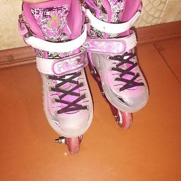 Uşaq üçün bənövşəyi/çəhrayı inline konkis (roller skates) ölçüsü 35 lalafo.az -da Uşaq üçün bənövşəyi/çəhrayı inline konkis (roller skates) ölçüsü 35