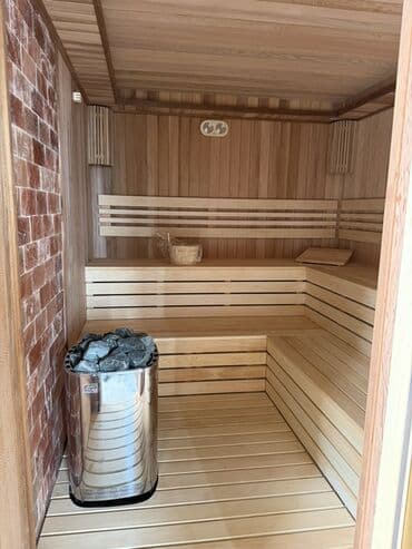 Балконы: Sauna tikintisi – ağac obşivkası və duz paneli ilə - İçlik at lalafo.az — 1 Балконы: Sauna tikintisi – ağac obşivkası və duz paneli ilə - İçlik — 1