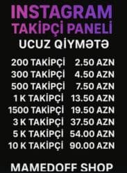 INSTAGRAM Takipçi Paneli – Ucuz qiymətə paketlər - 200 takipçi – 2.50 lalafo.az -da INSTAGRAM Takipçi Paneli – Ucuz qiymətə paketlər - 200 takipçi – 2.50
