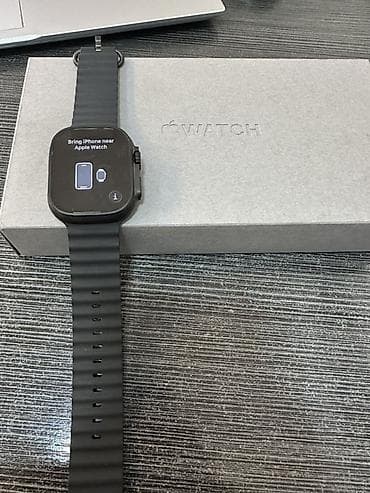 Apple Watch Ultra 3 GPS + LTE, 49mm Black Titanium Case with Black lalafo.az -da Apple Watch Ultra 3 GPS + LTE, 49mm Black Titanium Case with Black