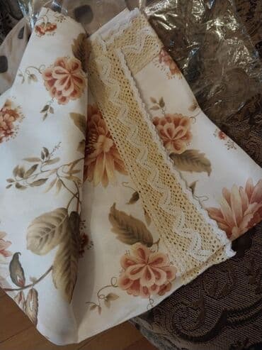 Güllü naxışlı dekor parça dəsti. скатерть - Material: sıx toxunuşlu lalafo.az -da Güllü naxışlı dekor parça dəsti. скатерть - Material: sıx toxunuşlu